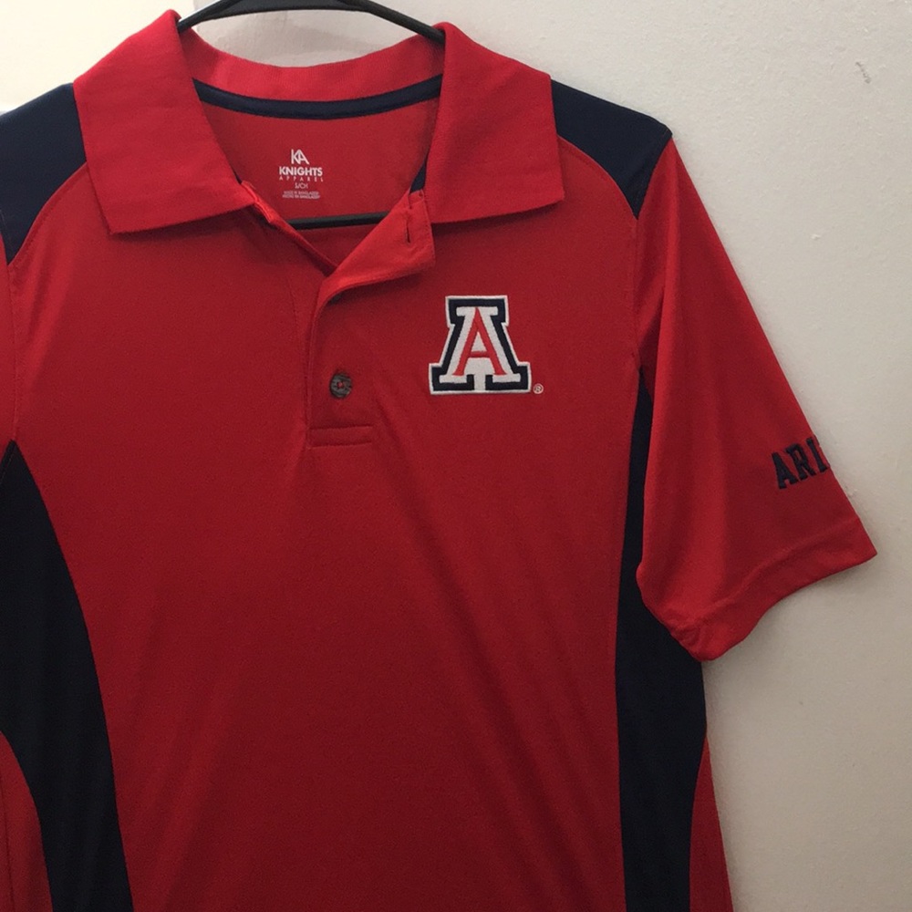 NCAA (Arizona Wildcats)- Red & Blue Polyester Polo